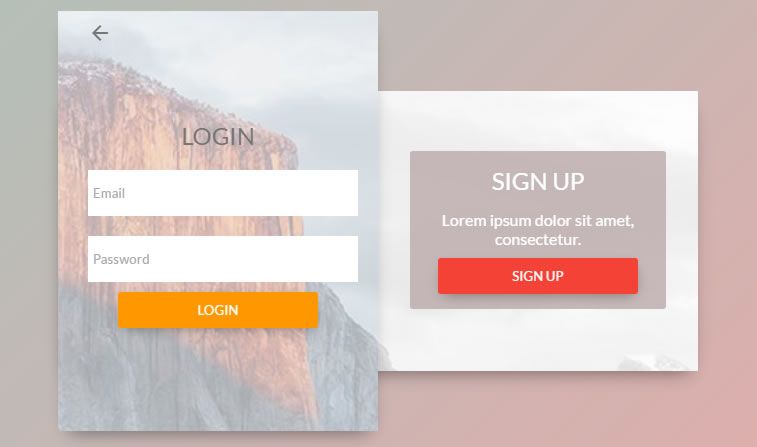 CSS3登录注册表单滑动切换特效